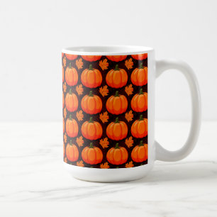 Pompoenen en herfstbladeren koffiemok