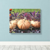 Pompoenen en Herfsten Planten Canvas Afdruk (Insitu (Houten vloer))