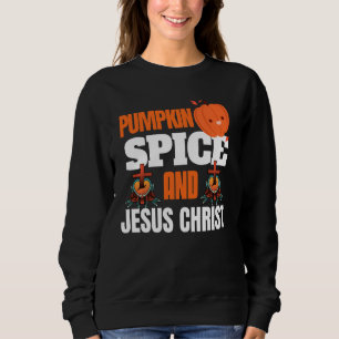 Pompoenen en Jezus Christus voor Halloween en C Trui
