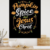 Pompoenen en Jezus Poster (Keuken)