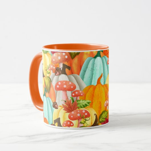 Pompoenen en knollen, van vlinderbloemigen mok (Voorkant links)