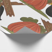 Pompoenen en merel cadeaupapier