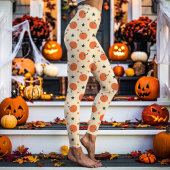 pompoenen en sterren Halloween Cream Leggings
