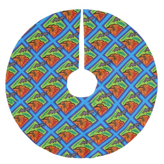 Pompoenen en vleermuizen in Pattern, Name, Hallowe Kerstboom Rok (Voorkant)