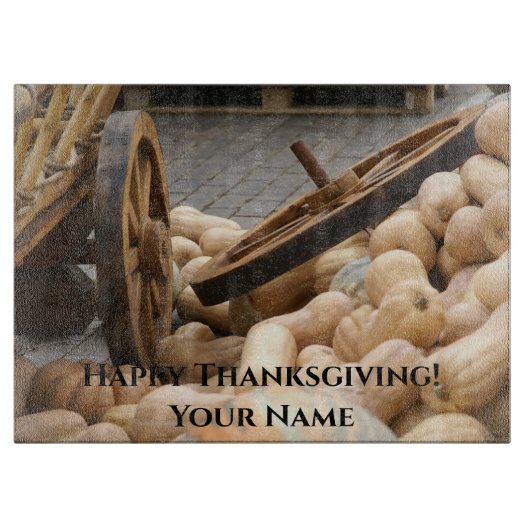 Pompoenen en Wielen Snijplank (Voorkant)