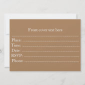 Pompoenen en wieltjes van de landelijke houten kar kaart (Achterkant)