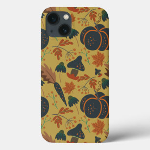 Pompoenen en wortelen naadloos patroon iPhone 13 hoesje