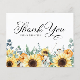 Pompoenen en Zonnebloemen Herfst Baby shower Dank 