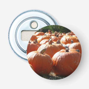 Pompoenen Foto voor Herfst, Halloween of Thanksgiv Button Flesopener