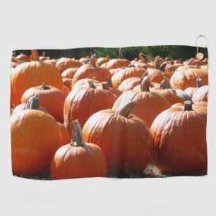 Pompoenen Foto voor Herfst, Halloween of Thanksgiv Golfhanddoek