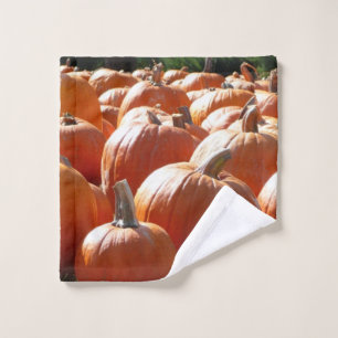 Pompoenen Foto voor Herfst, Halloween of Thanksgiv Washandje