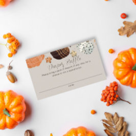 Pompoenen Geslacht Neutral Luier Raffle Baby showe Informatiekaartje