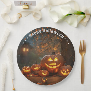 Pompoenen Halloween Familie Collectie Papieren Bordje