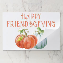 Pompoenen Happy Friendsgiving herfst papier placem