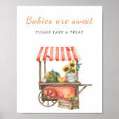 Pompoenen herfst baby shower - baby's zijn zoet poster (Voorkant)