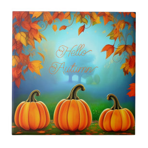 Pompoenen Herfst Decoratie Oranje Halloween Herfst Tegeltje