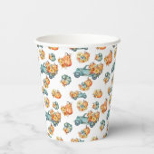 Pompoenen Herfst Pattern Papieren Bekers (Achterkant)