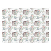 Pompoenen in Houten Emmer in Zachte Waterverven Tafelkleed (Voorkant (Horizontaal))