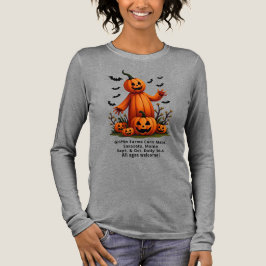 Pompoenen in Vleermuizen Seizoensgebonden Boerderi Tri-Blend Shirt