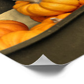 Pompoenen in Wagon Sepia Partiële Kleur Poster (Hoek)