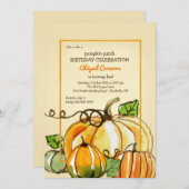 Pompoenen in Waterverf Uitnodiging (Voorkant / Achterkant)