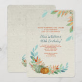 Pompoenen in Waterverf Uitnodiging (Voorkant / Achterkant)