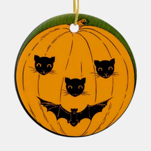 Pompoenen Keramisch Ornament (Voorkant)