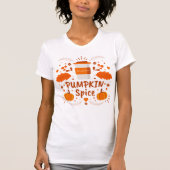 Pompoenen koffie, valbladeren t-shirt (Voorkant)