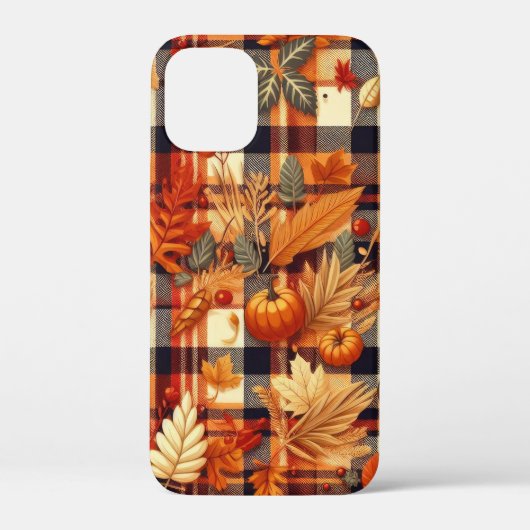 Pompoenen Maple verlaat herfstplaids Case-Mate iPhone Case (Achterkant)