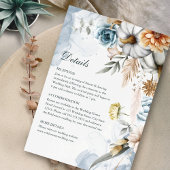Pompoenen met Wildbloemen Bruiloft Details Kaart