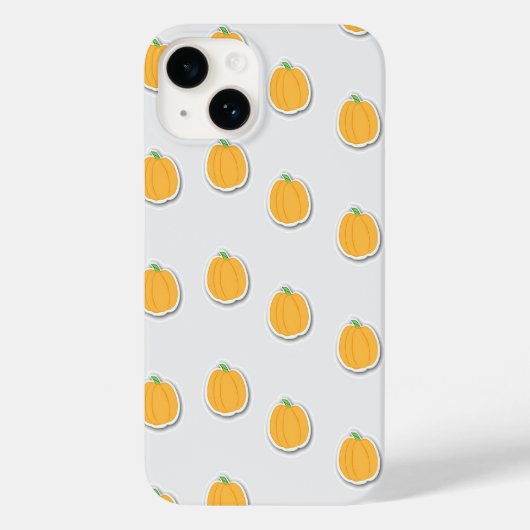 Pompoenen op grijs Case-Mate iPhone case (Achterkant)