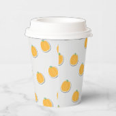 Pompoenen op grijs papieren bekers (Rechts)