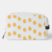 Pompoenen op grijs toilettasje (Achterkant)