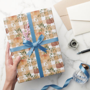 Pompoenen op Oranje en witchequepapier Cadeaupapier