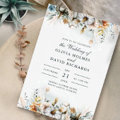 Pompoenen op Wildflower Meadow Bruiloft Kaart