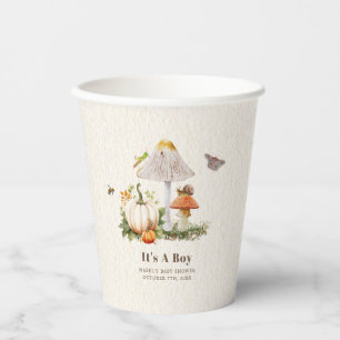 Pompoenen Paddestoel Woodland Insects Boy Baby sho Papieren Bekers