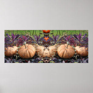 Pompoenen Planten Boerderij Stand Mirror Abstract Poster