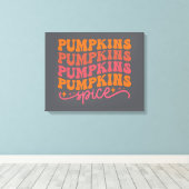 Pompoenen Pompoenen Pompoenen Spice Canvas Afdruk (Insitu (Houten vloer))