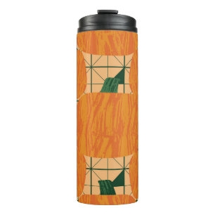 Pompoenen: Retro geometrische driehoek. Thermosbeker