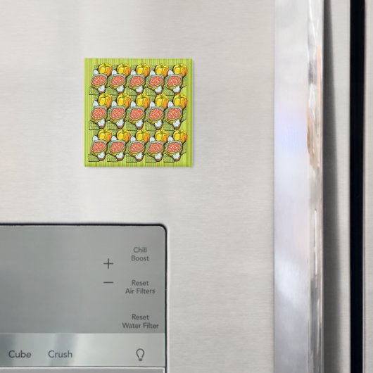 Pompoenen, soep en gestripte achtergrond magneet (Insitu (Koelkast))