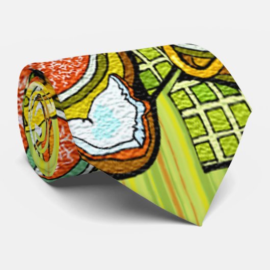 Pompoenen, soep en gestripte achtergrond stropdas (Opgerold)