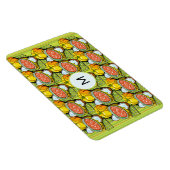 Pompoenen, soep en gestripte achtergrondmonogram magneet (Rechterzijde)