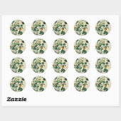 Pompoenen Squash Botanische Print Ronde Sticker (Vel)