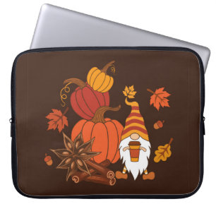 Pompoenen, steranijs, kaneelstokjes, herfstlev laptop sleeve