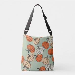 Pompoenen: Thanksgiving naadloos patroon. Crossbody Tas