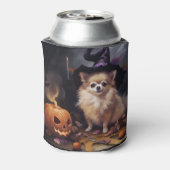 Pompoenen van Pommeren Halloween eng Blikjeskoeler (Blikje Achterkant)