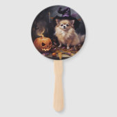 Pompoenen van Pommeren Halloween eng Handwaaier (Voorkant)