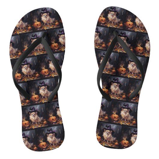 Pompoenen van Pommeren Halloween eng Teenslippers (Voetbed)
