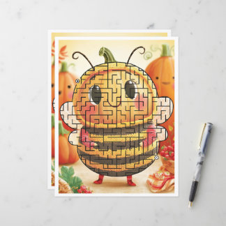 Pompoenen Vermomd als een Bijenkorf Doolhof Papier