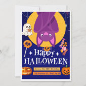 Pompoenen & Vleermuizen Halloween Bash - Aangepast Kaart (Voorkant)